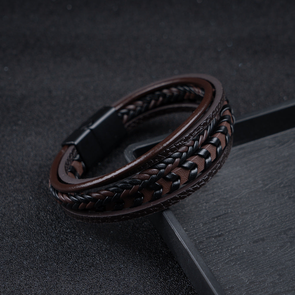 ROSSI ROMA | BRACCIALE DA UOMO DI PELLE DI LUSSO