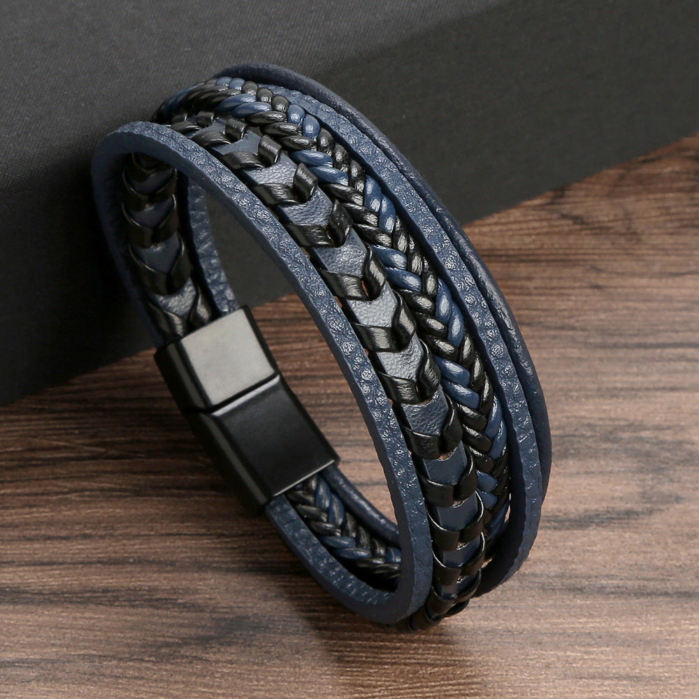 ROSSI ROMA | BRACCIALE DA UOMO DI PELLE DI LUSSO