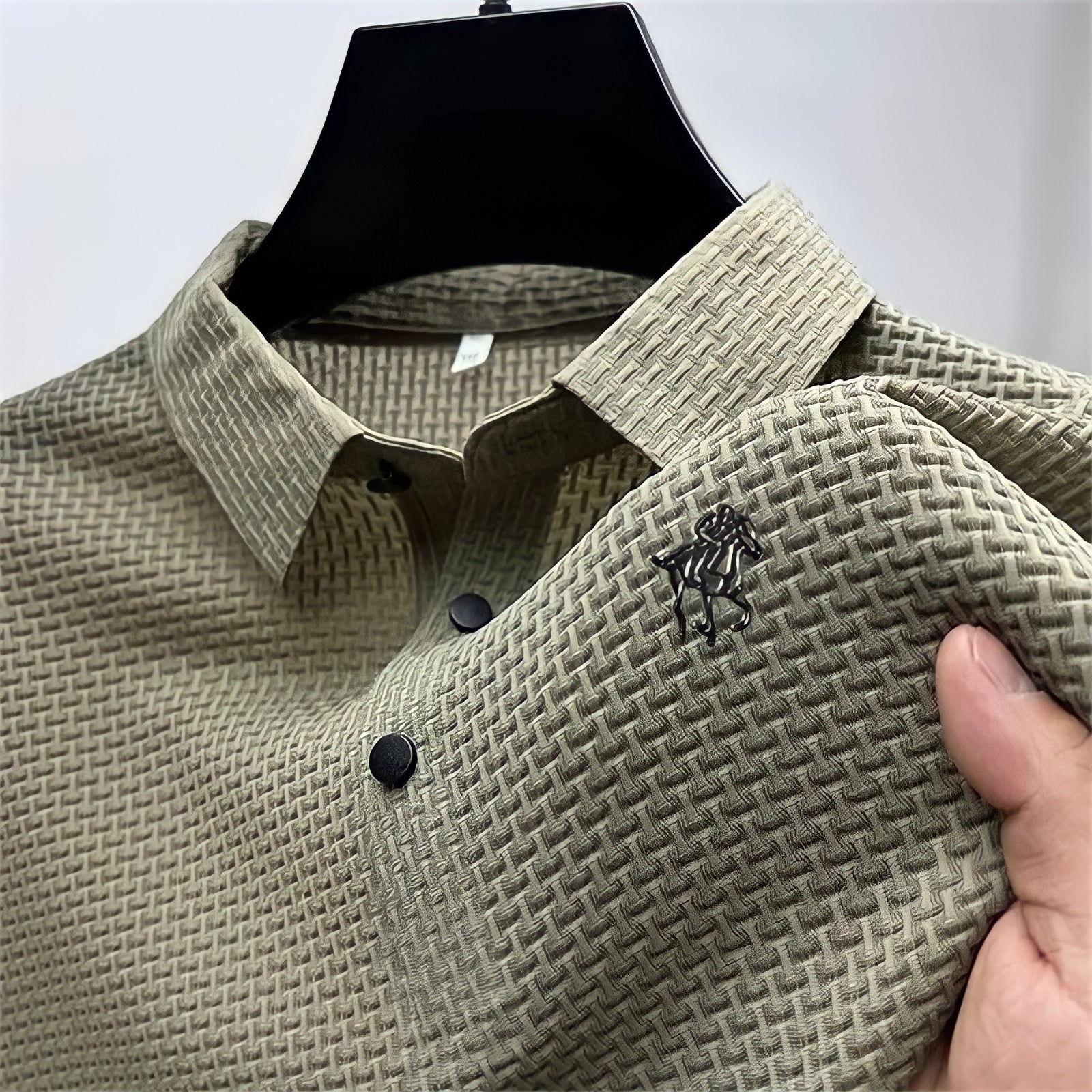 POLO CON TEXTURE A TAGLIO SLIM