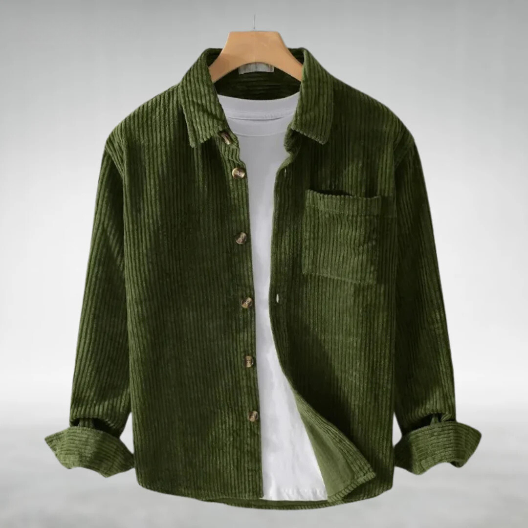 DUDLEY | CAMICIA CASUAL IN VELLUTO A COSTE
