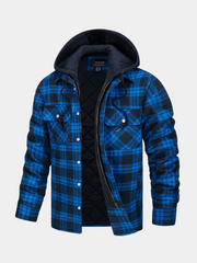 ROSSI ROMA | GIACCA A QUADRI CON CAPPUCCIO