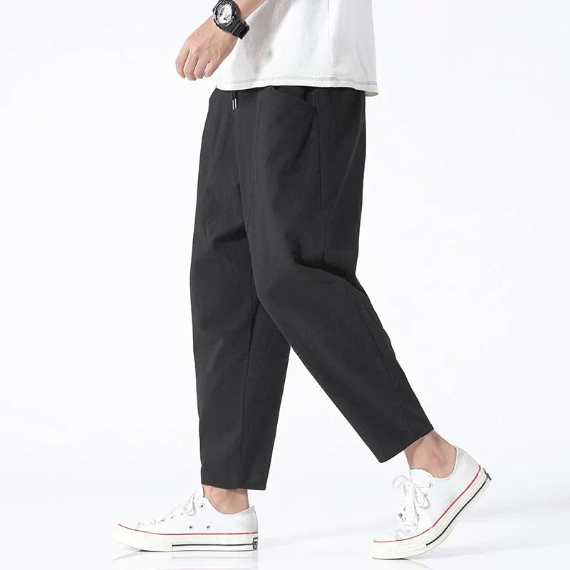 KYOTO | PANTALONI CROPPED IN LINO