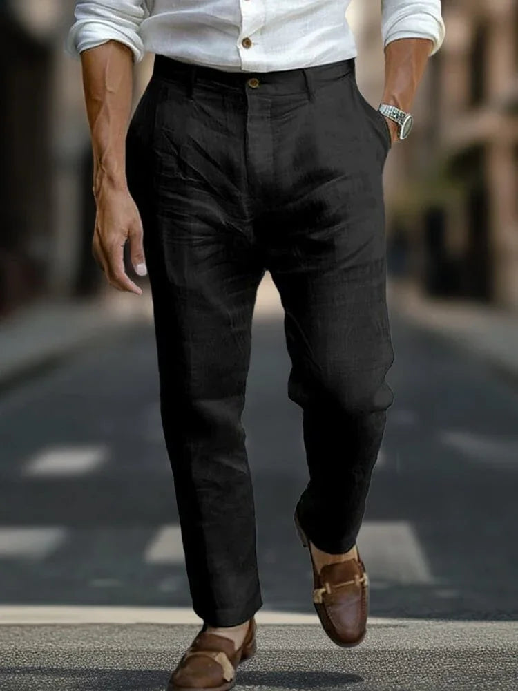 PANTALONI DI LINO ITALIAN CHIC
