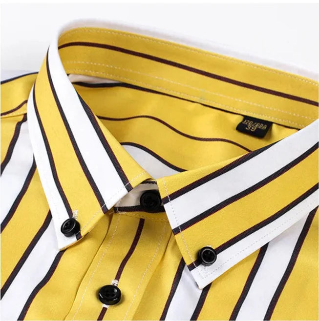 ROSSI ROMA | CAMICIA DA UOMO CASUAL A RIGHE