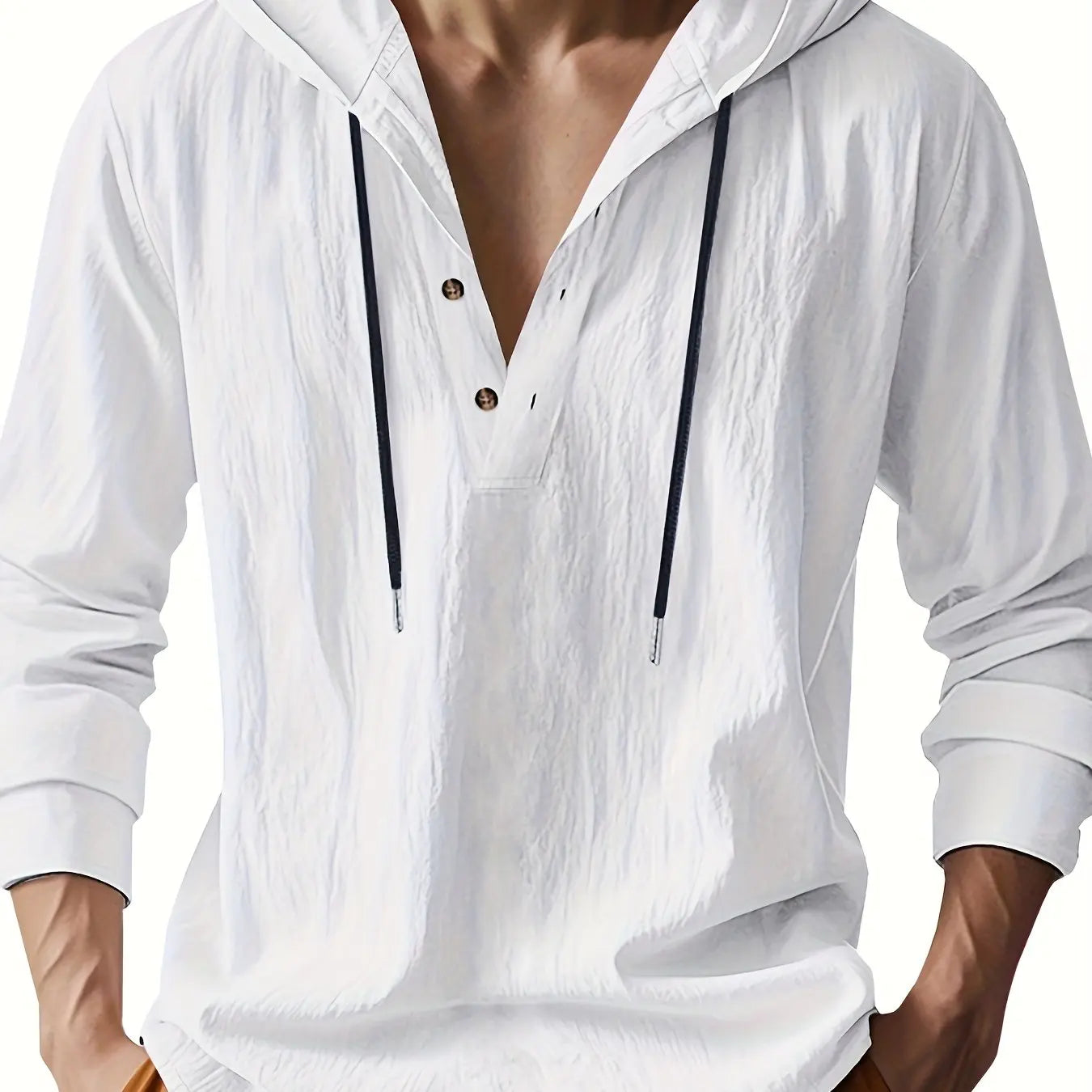 ROSSI ROMA | CAMICIA IN LINO CON CAPPUCCIO DI LUSSO