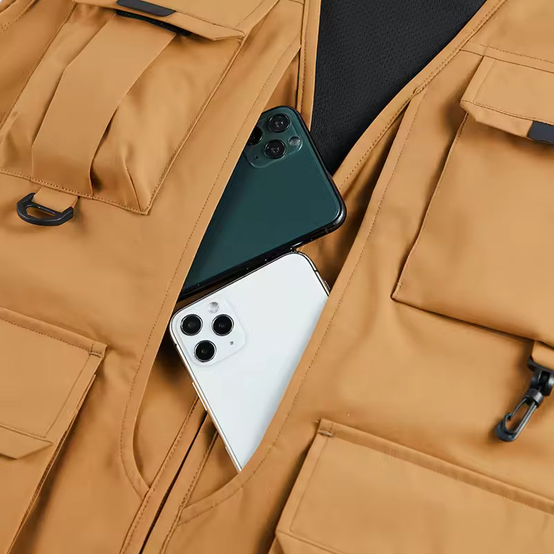 GILET CARGO TRASPIRANTE MULTI-TASCHE