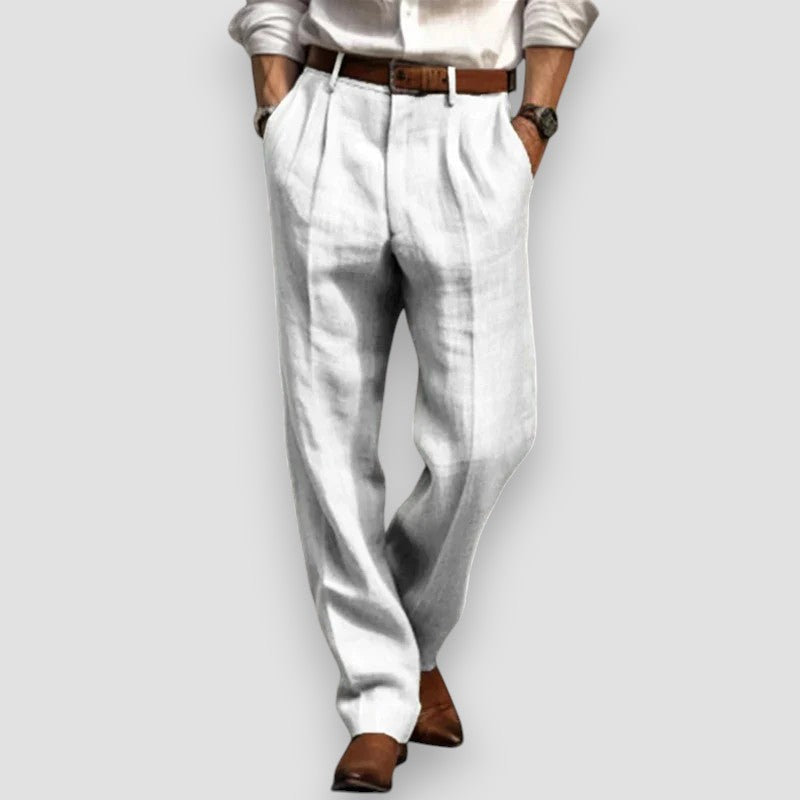 LÉONARD™ | PANTALONI IN LINO CLASSICI