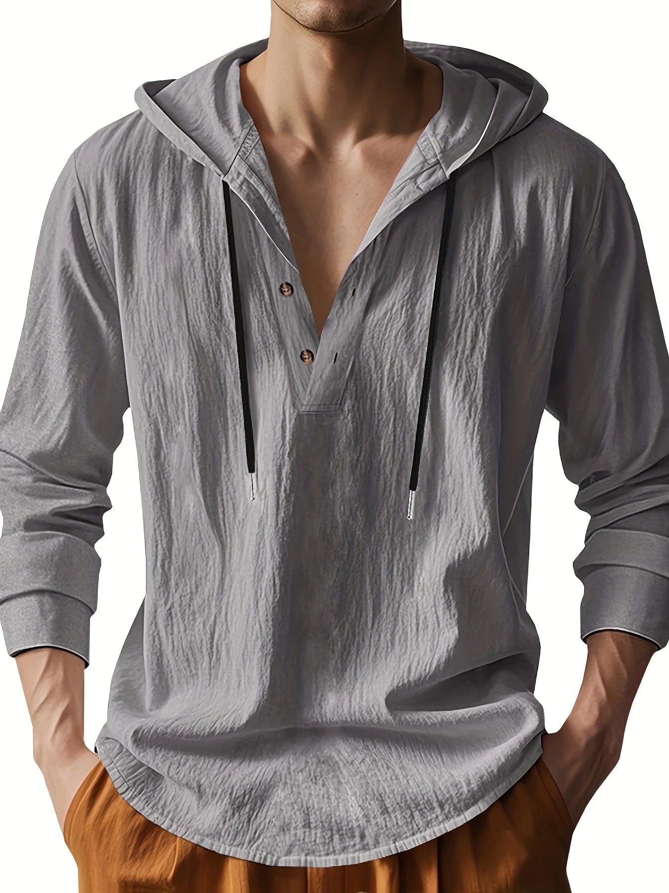 ROSSI ROMA | CAMICIA IN LINO CON CAPPUCCIO DI LUSSO