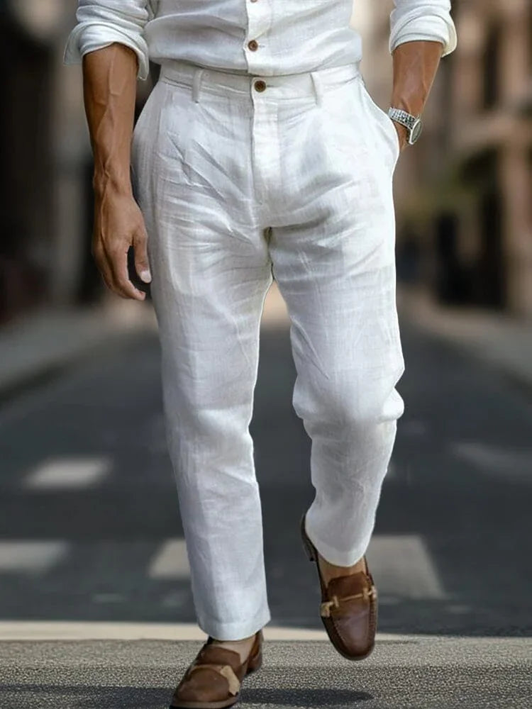 PANTALONI DI LINO ITALIAN CHIC