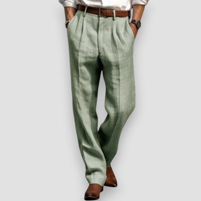 LÉONARD™ | PANTALONI IN LINO CLASSICI