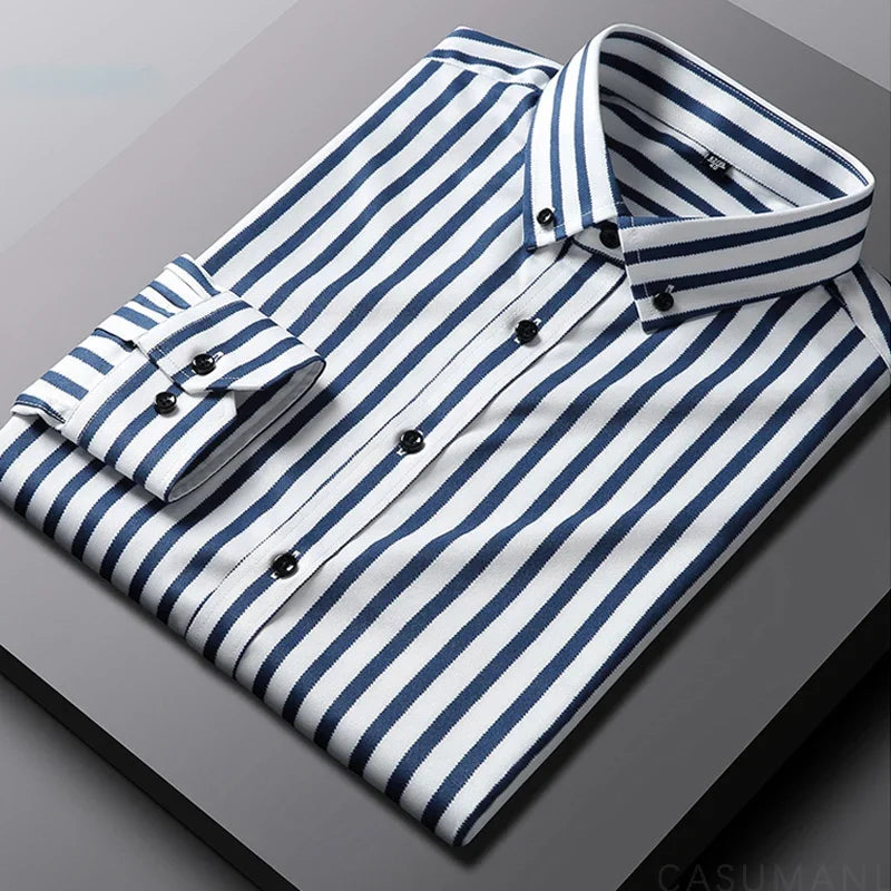 ROSSI ROMA | CAMICIA DA UOMO CASUAL A RIGHE