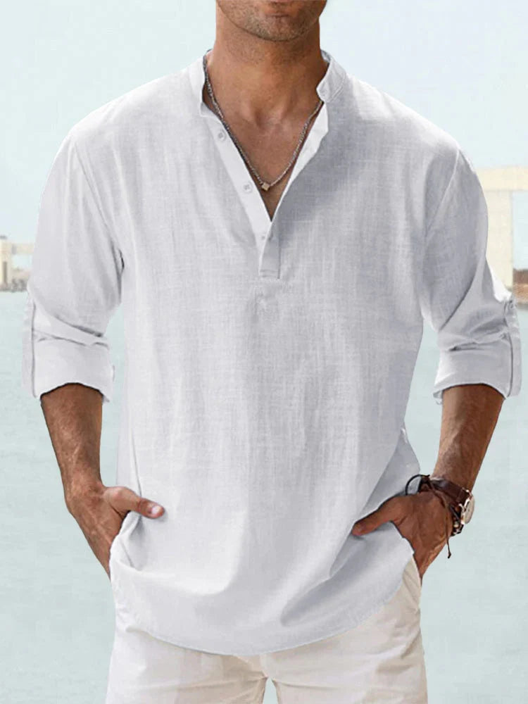 JOSHUA | CAMICIA A MANICA LUNGA IN COTONE-LINO