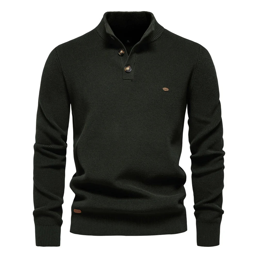 ROSSI ROMA™ | MAGLIONE DA UOMO CON DESIGN A BOTTONI