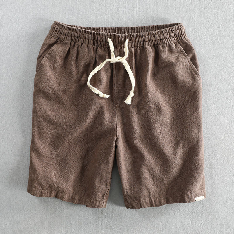 TOMMASO | PANTALONCINI IN COTONE BIOLOGICO E LINO