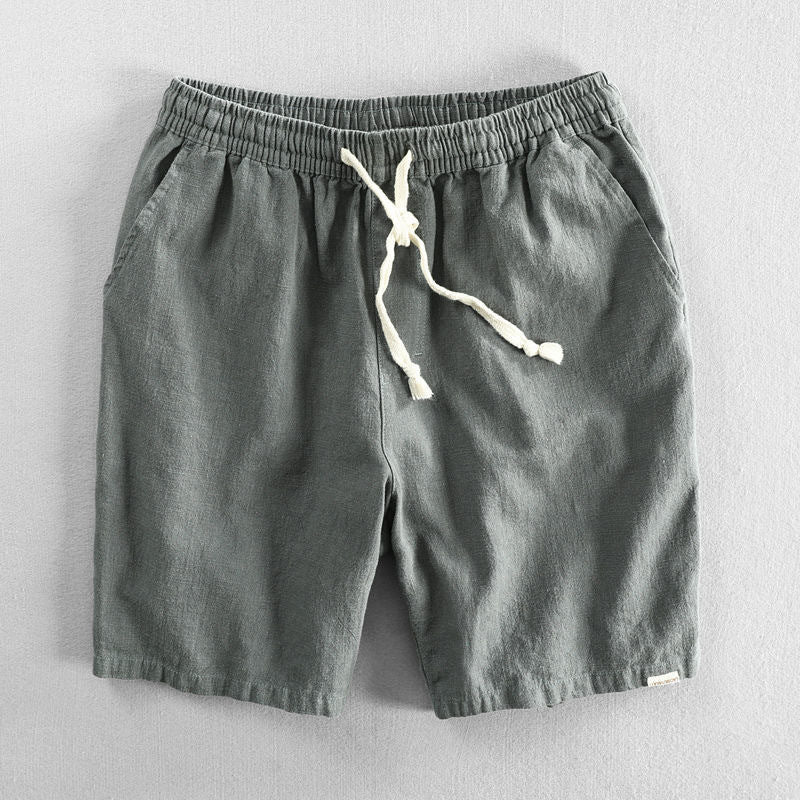 TOMMASO | PANTALONCINI IN COTONE BIOLOGICO E LINO