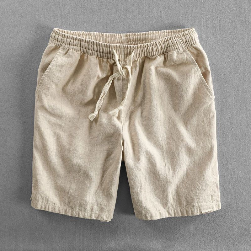 TOMMASO | PANTALONCINI IN COTONE BIOLOGICO E LINO