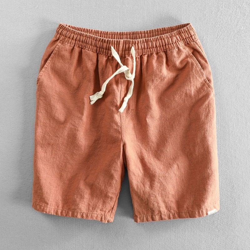 TOMMASO | PANTALONCINI IN COTONE BIOLOGICO E LINO