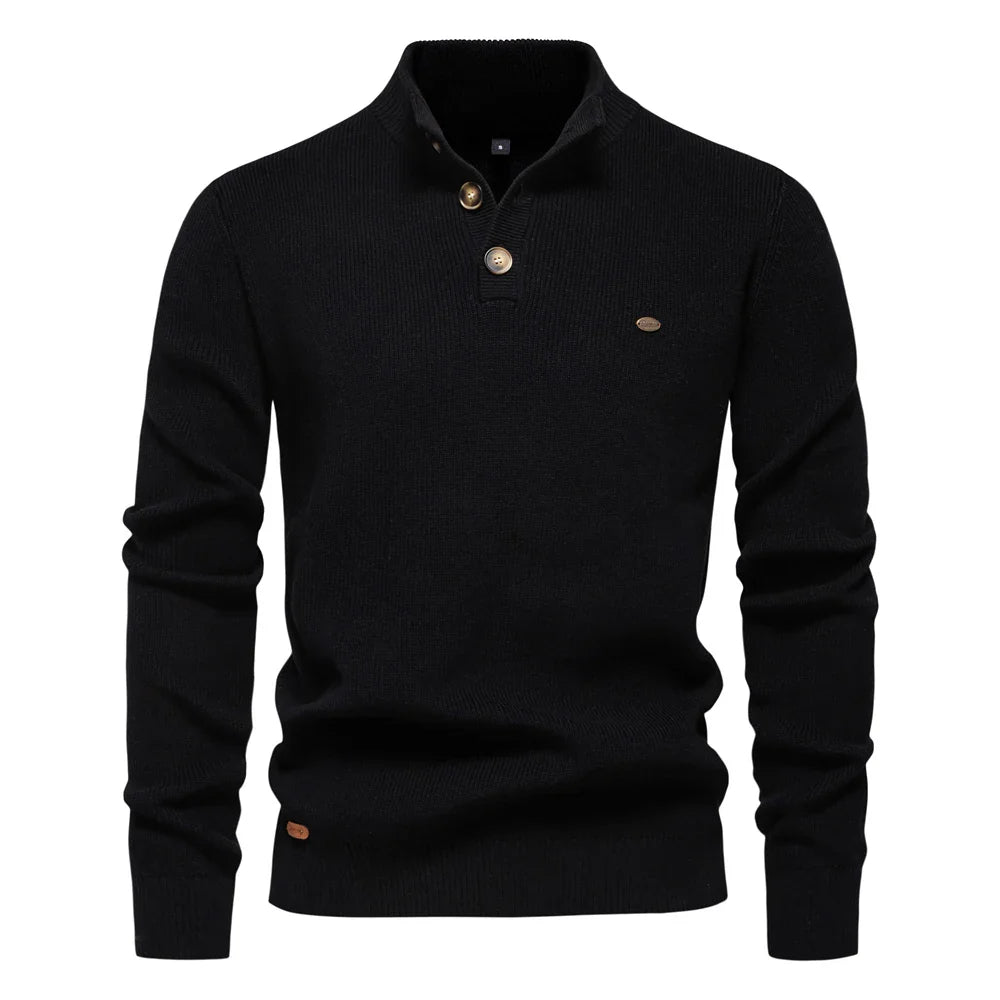 ROSSI ROMA™ | MAGLIONE DA UOMO CON DESIGN A BOTTONI