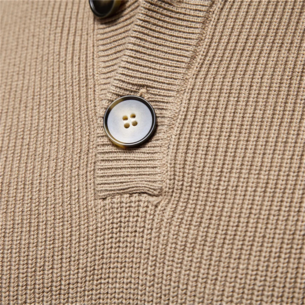 ROSSI ROMA™ | MAGLIONE DA UOMO CON DESIGN A BOTTONI