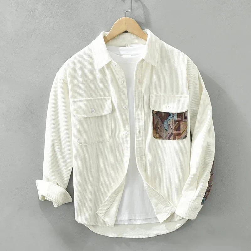 ORESTE | CAMICIA COMODA CON DISEGNO PATCHWORK