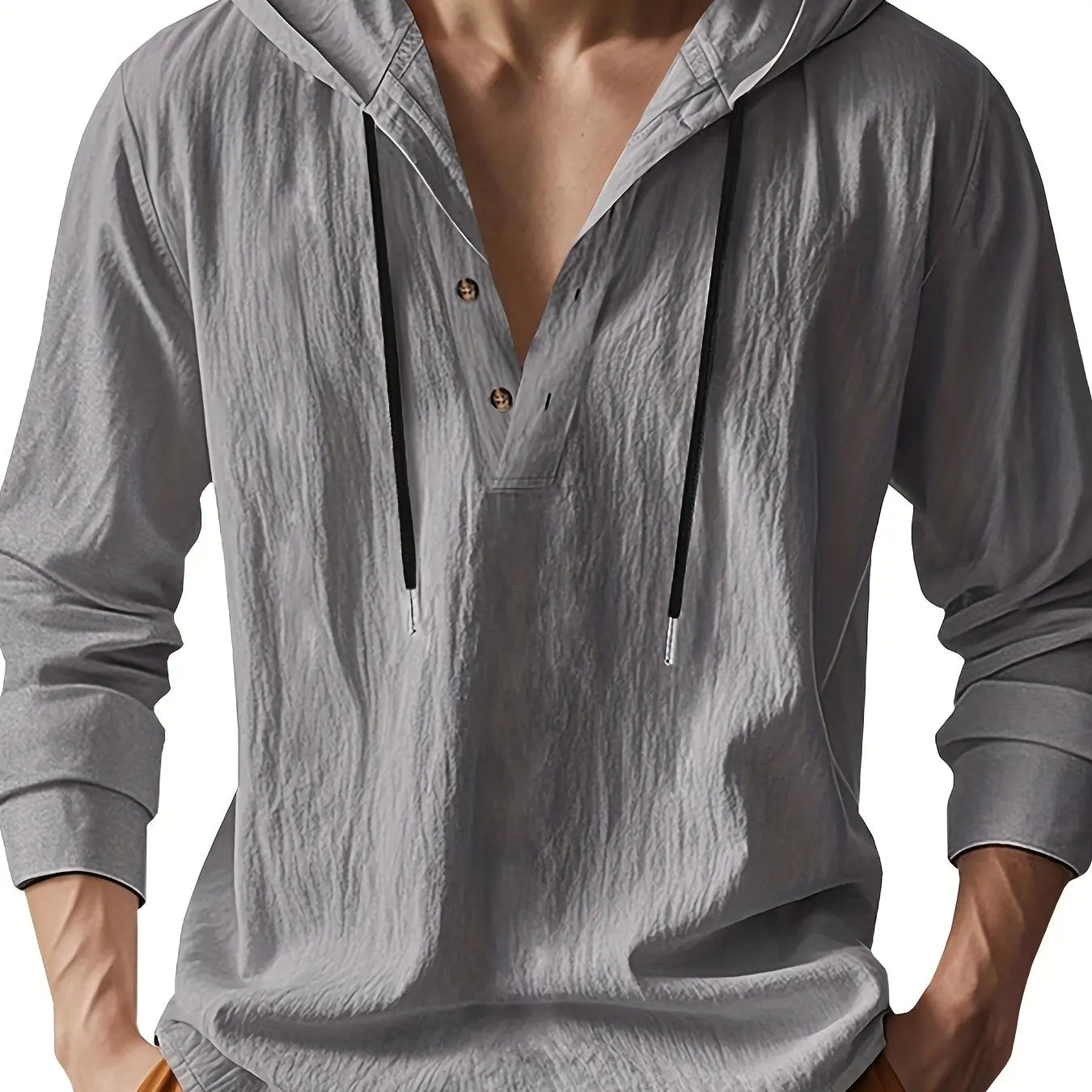ROSSI ROMA | CAMICIA IN LINO CON CAPPUCCIO DI LUSSO