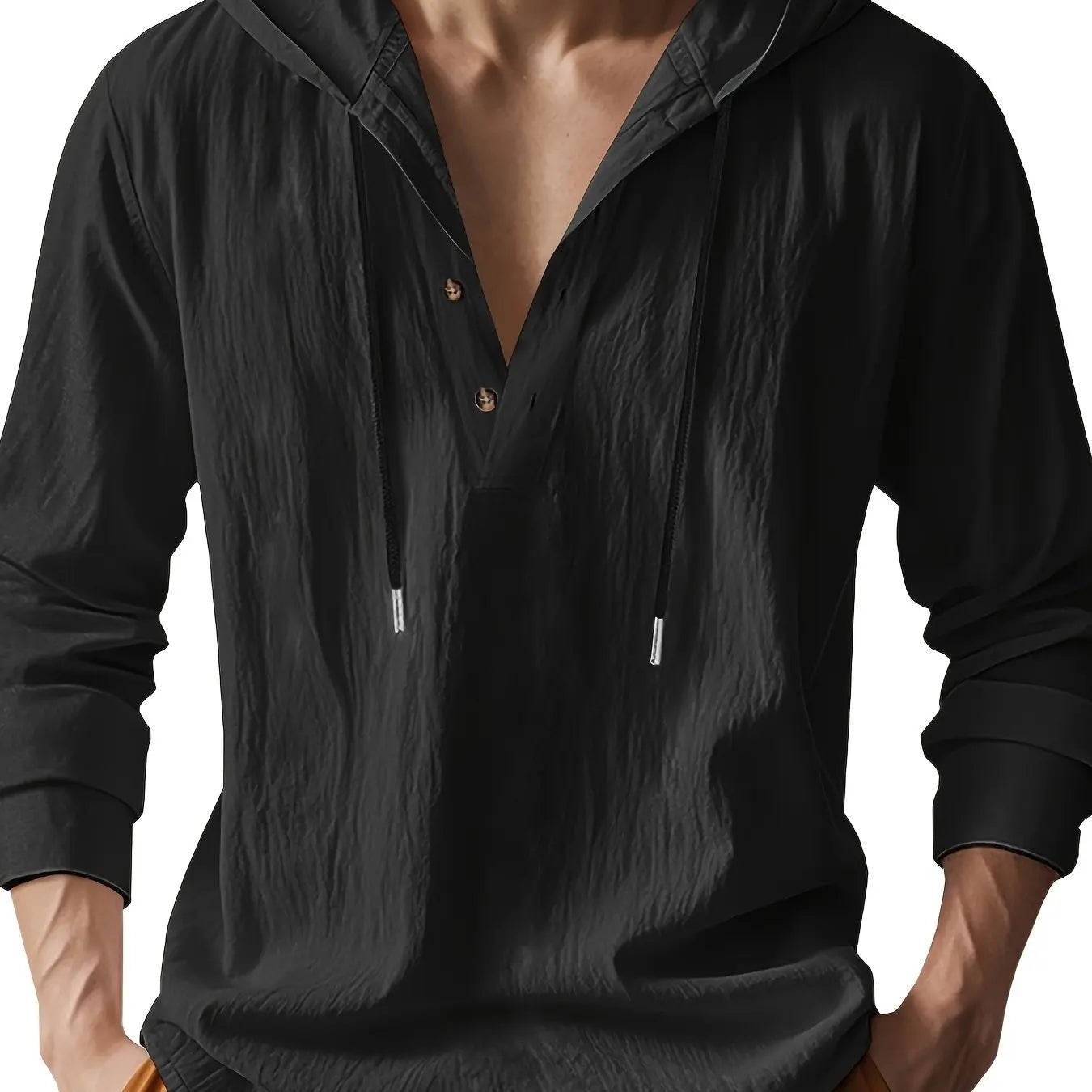 ROSSI ROMA | CAMICIA IN LINO CON CAPPUCCIO DI LUSSO