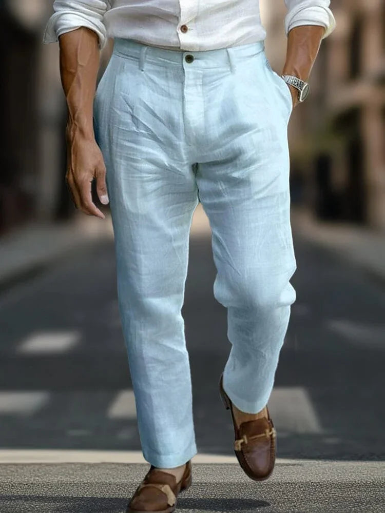 PANTALONI DI LINO ITALIAN CHIC
