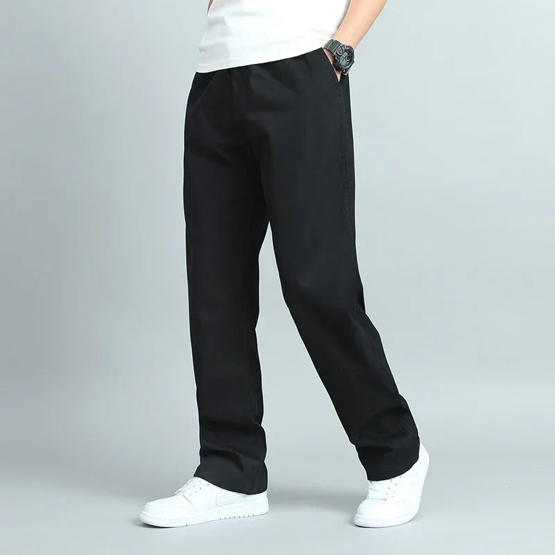 ROSSI ROMA | PANTALONI LARGHI DA UOMO IN COTONE