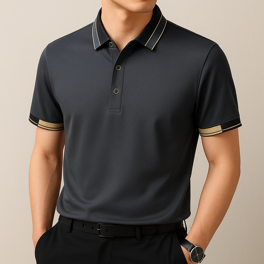 ROSSI ROMA™ | POLO CON FINITURE A CONTRASTO