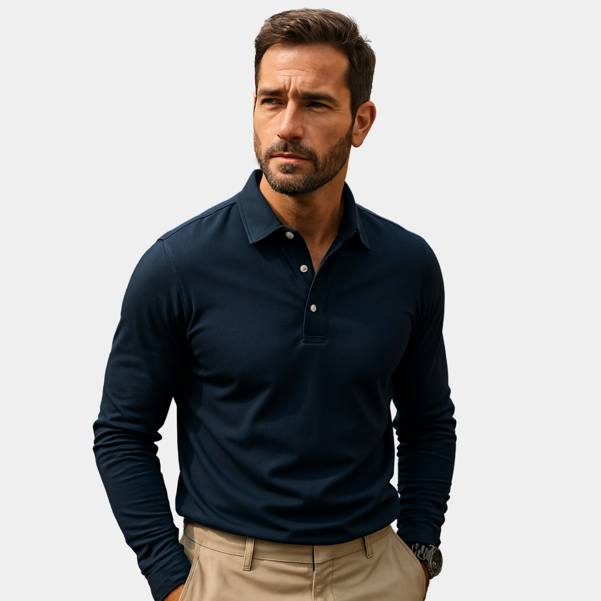 LEONARDO | POLO PREMIUM A MANICHE LUNGHE