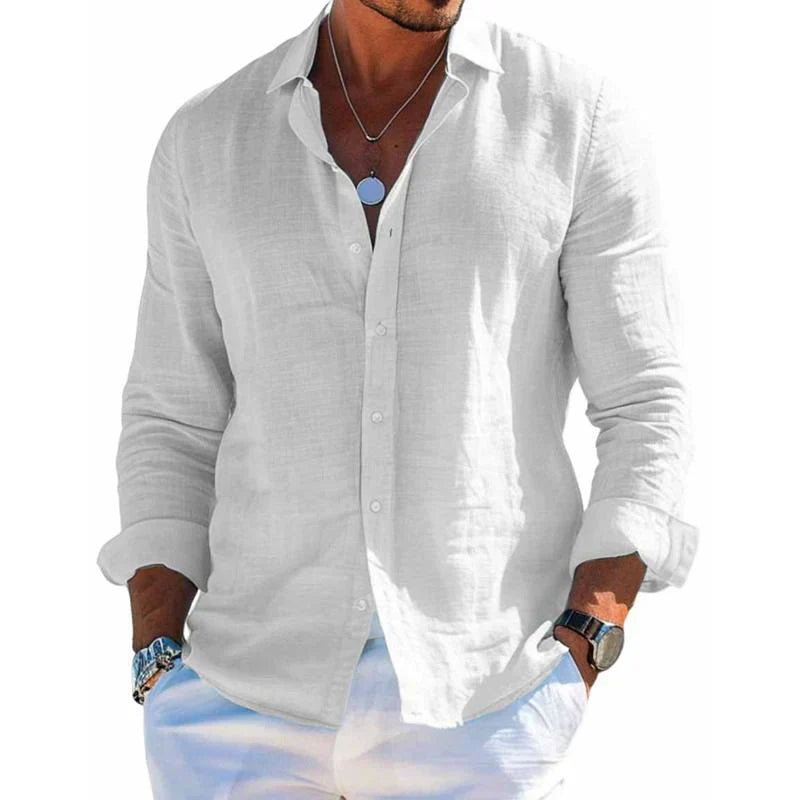 GENNARO | CAMICIA ELEGANTE IN COTONE E LINO