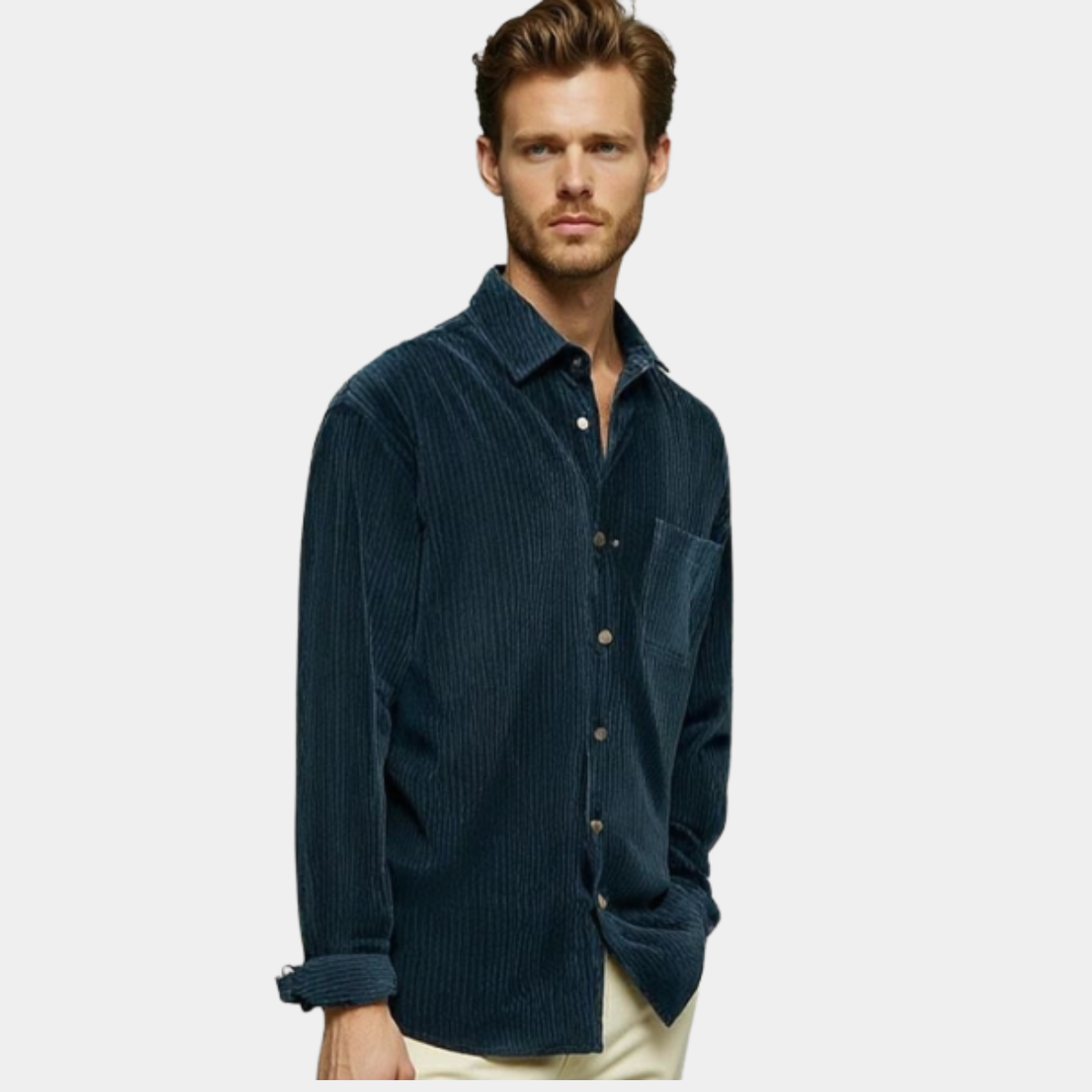 DUDLEY | CAMICIA CASUAL IN VELLUTO A COSTE