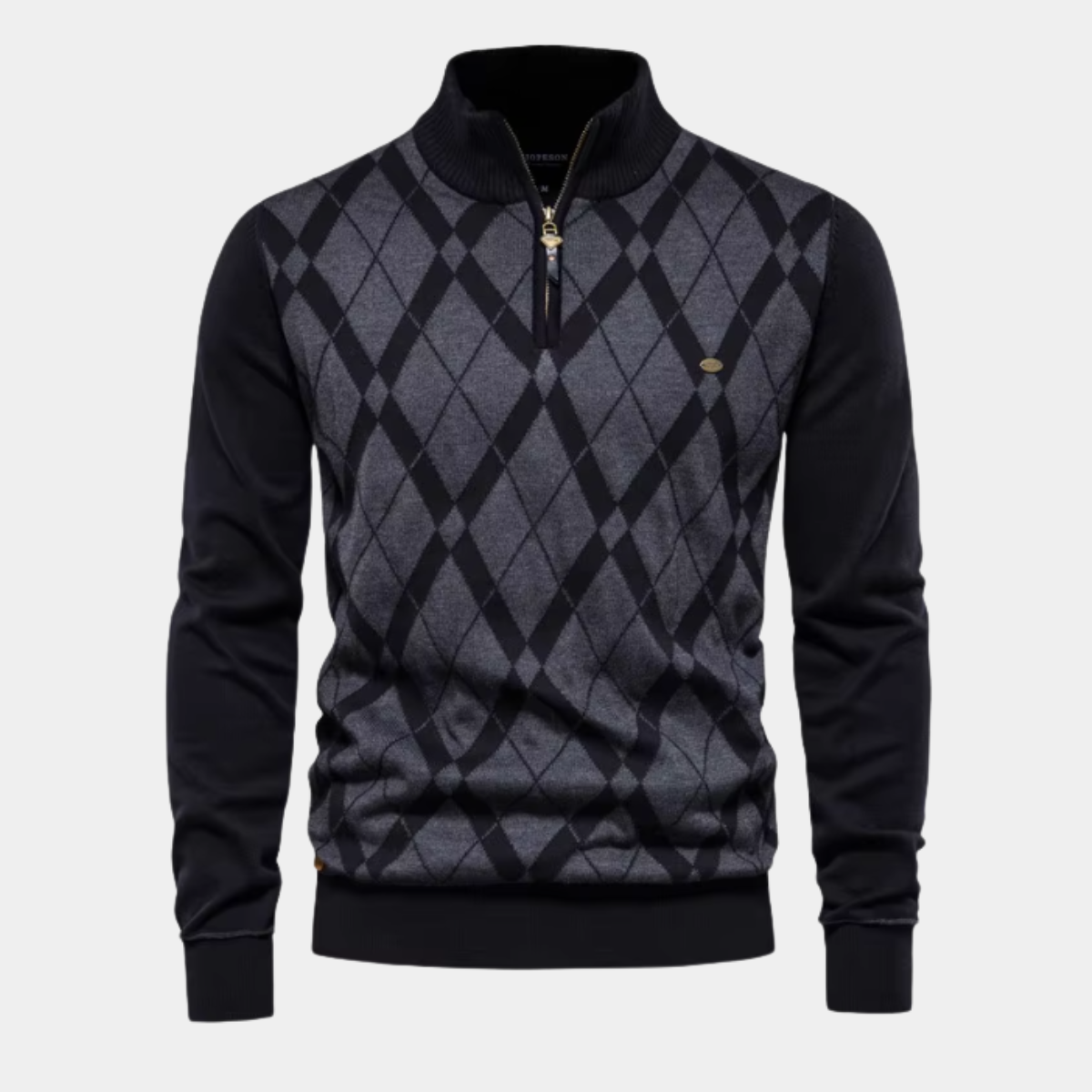 ROSSI ROMA™ | MAGLIONE DA UOMO CON MEZZA CERNIERA