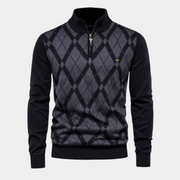 ROSSI ROMA™ | MAGLIONE DA UOMO CON MEZZA CERNIERA