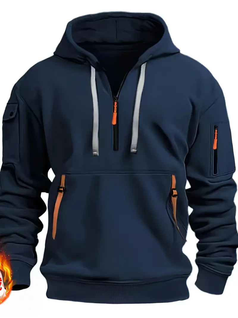 LUCA | FELPA IN PILE CASUAL CON CAPPUCCIO
