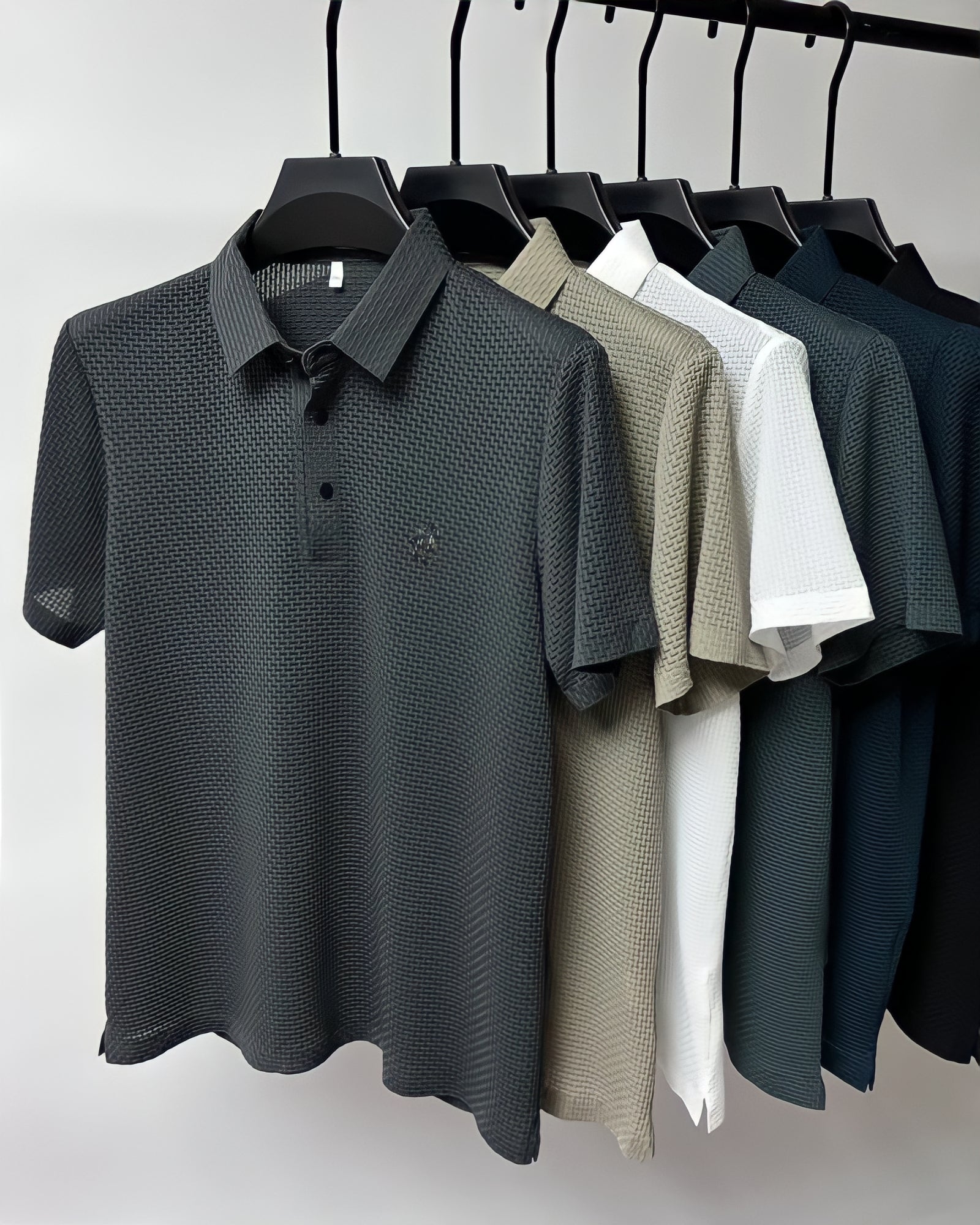 POLO CON TEXTURE A TAGLIO SLIM