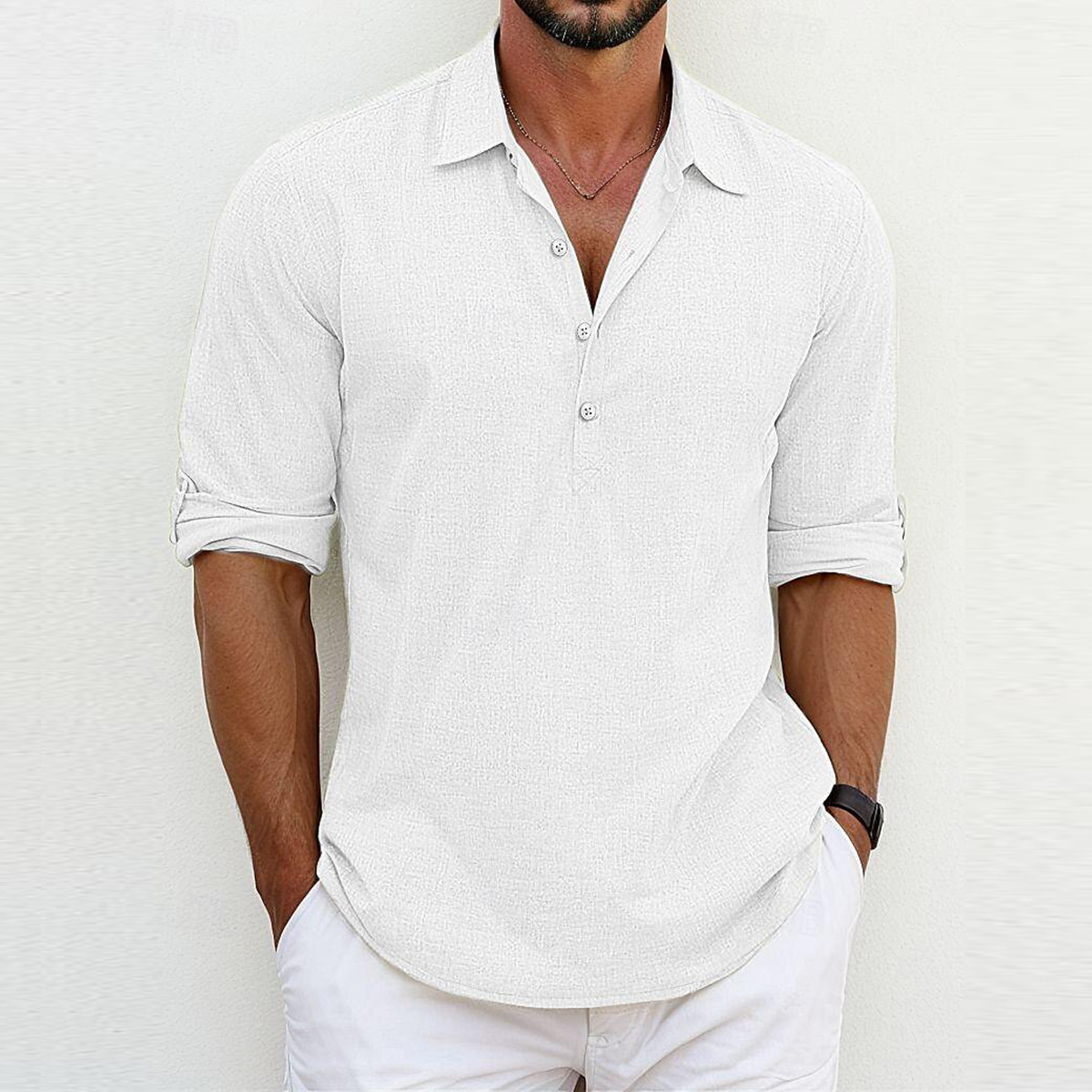 GIOVANNI™ | CAMICIA CLASSICA IN COTONE-LINO