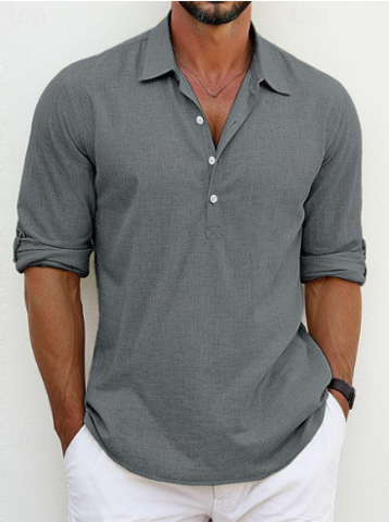 GIOVANNI™ | CAMICIA CLASSICA IN COTONE-LINO