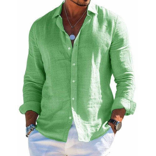 GENNARO | CAMICIA ELEGANTE IN COTONE E LINO