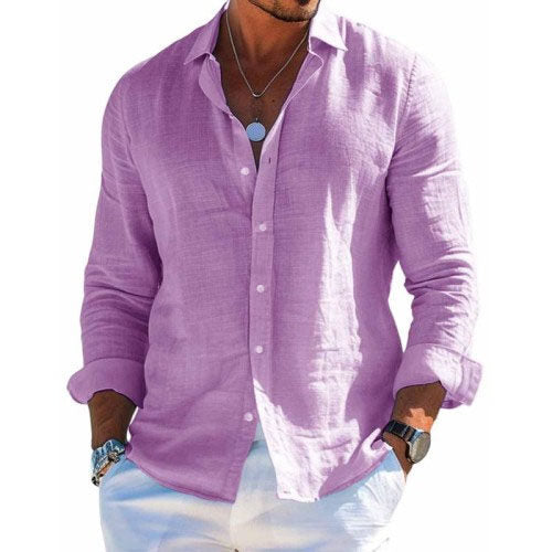 GENNARO | CAMICIA ELEGANTE IN COTONE E LINO