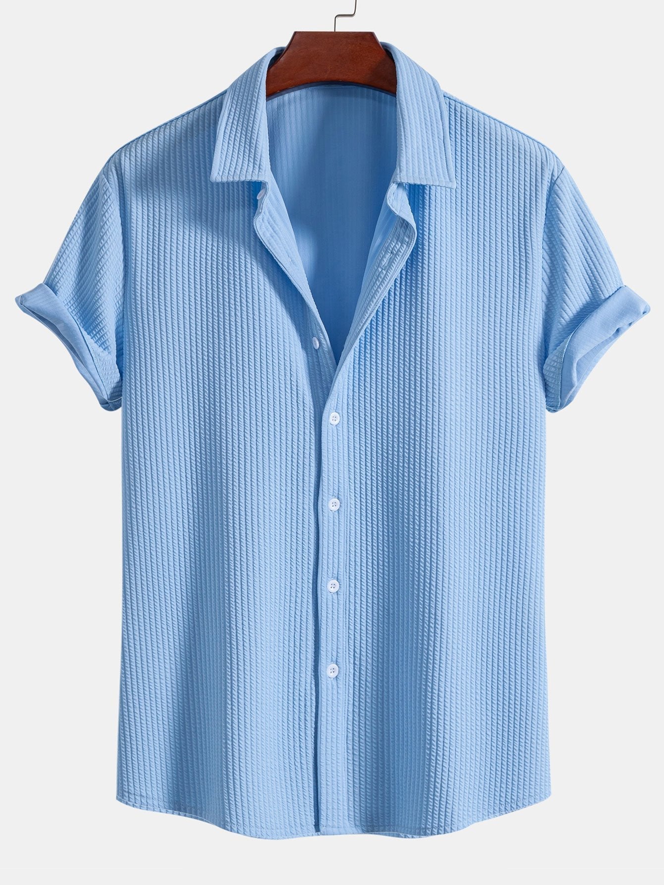 CAMICIA MUSCLE FIT A COSTE CON BOTTONI