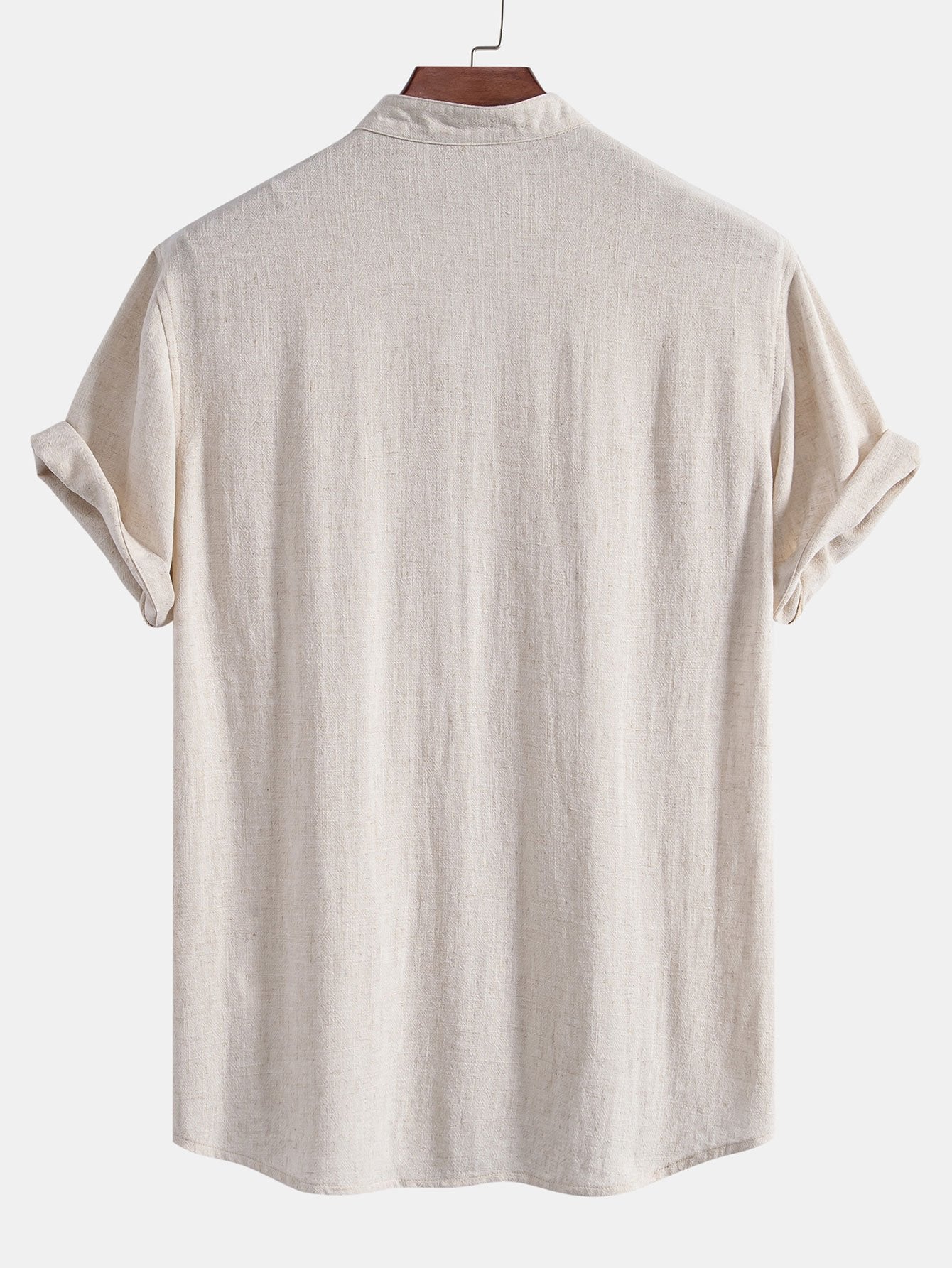 CAMICIA IN LINO E RAYON CON SCOLLO A V & PANTALONI IN LINO A GAMBA DRITTA