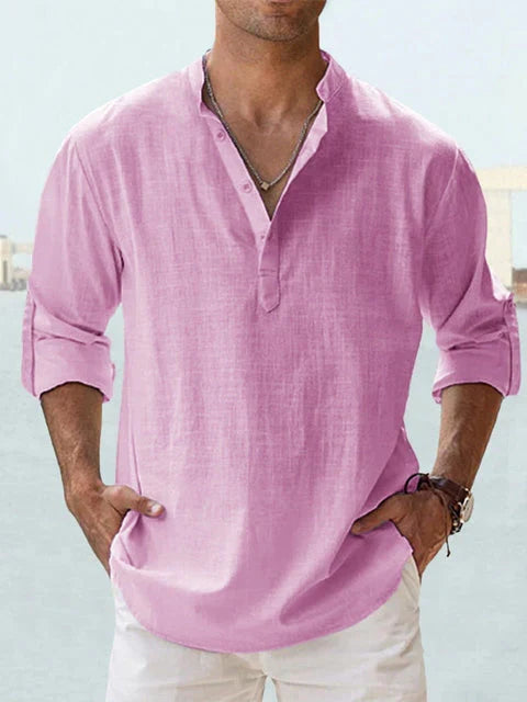 JOSHUA | CAMICIA A MANICA LUNGA IN COTONE-LINO