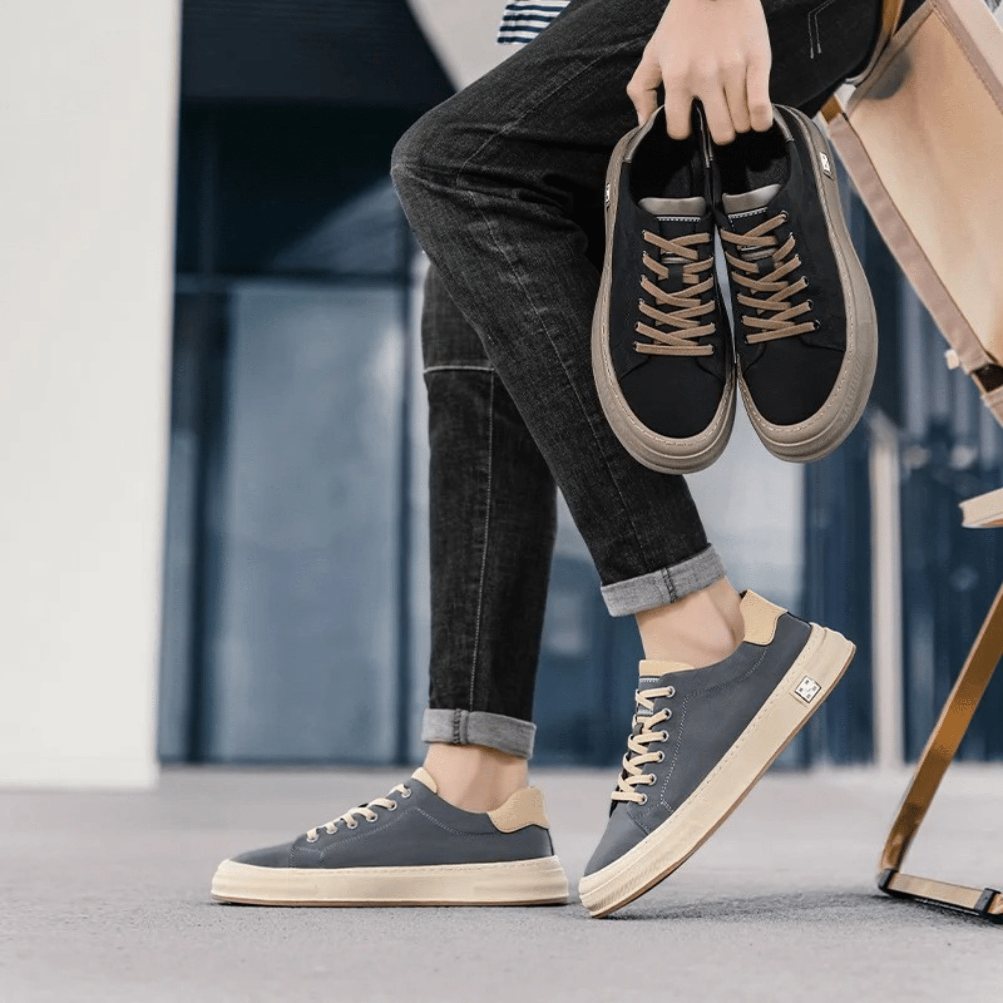 ROSSI ROMA | SNEAKERS IN TELA DA UOMO